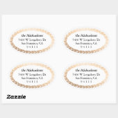 Vergulde Garland Elegant Ovaal Ovale Sticker (Vel)