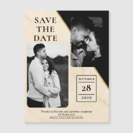 Vergulde Geometrie Luxe Ivoor & Goud Marmer Opslag