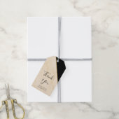 Vergulde geometrie Luxe ivoor & goud marmeren brui Cadeaulabel (Met Touw)