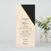 Vergulde geometrie Luxe ivoor & goud marmeren brui Menu (Staand voorkant)