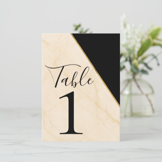 Vergulde geometrie Luxe ivoor gouden marmeren tafe Kaart (Staand voorkant)