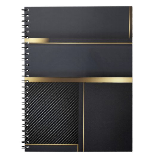 Vergulde Geometrie Luxe Notitieboek (Voorkant)