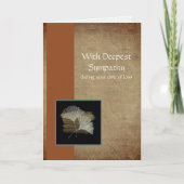 Vergulde Ginkgo Zakelijke Betuigingskaart Kaart (Voorkant)