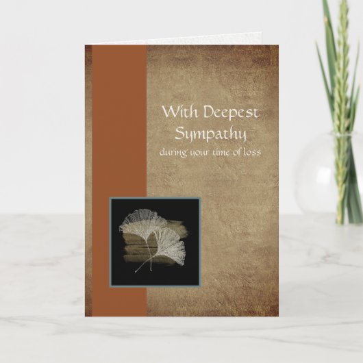 Vergulde Ginkgo Zakelijke Betuigingskaart Kaart (Voorkant)