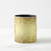 vergulde glitters gepersonaliseerd mok (Midden)