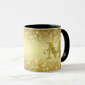 vergulde glitters gepersonaliseerd mok (Voorkant rechts)