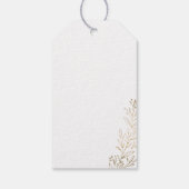 Vergulde goud bordeaux botanische elegante trouw cadeaulabel (Achterkant)