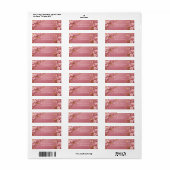Vergulde Goudblad Roze Kersenbloesem Etiket (Full Sheet)