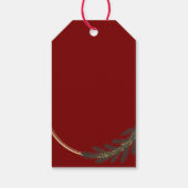 Vergulde Greenery Holly Krans Kerstcadeau Label Cadeaulabel (Achterkant)