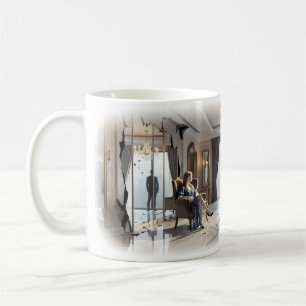 Vergulde hartverscheuring in een stille luxe suite koffiemok