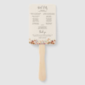 Vergulde Herfst Terracotta Bloemenprogramma Handwaaier (Achterkant)