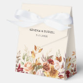 Vergulde Herfst Terracotta Floral Bedankdoosjes (Voorkant)