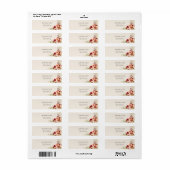 Vergulde Herfst Terracotta Floral Etiket (Full Sheet)