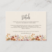 Vergulde Herfst Terracotta Floral Informatiekaartje (Voorkant)