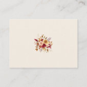 Vergulde Herfst Terracotta Floral Informatiekaartje (Achterkant)