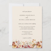 Vergulde Herfst Terracotta Floral Kaart (Voorkant)