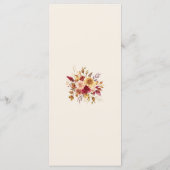 Vergulde Herfst Terracotta Floral Menu (Achterkant)