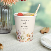 Vergulde Herfst Terracotta Floral Papieren Bekers