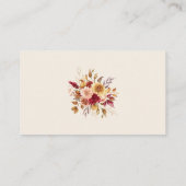 Vergulde Herfst Terracotta Floral Plaatskaartje (Achterkant)