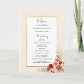 Vergulde Herfst Terracotta Floral Programma (Voorkant)