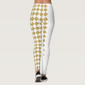 Vergulde illusie witte leggingen leggings (Achterkant)