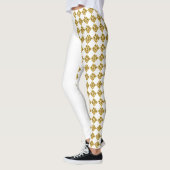 Vergulde illusie witte leggingen leggings (Links)