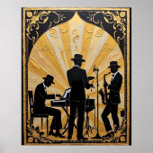 Vergulde Jazz Ensemble Poster (Voorkant)