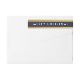Vergulde Kerst Custom Wraparound Labels