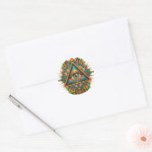 Vergulde Kompas Oog Sticker (Envelop)
