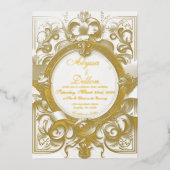 Vergulde koninklijke bruiloft uitnodiging (Voorkant)