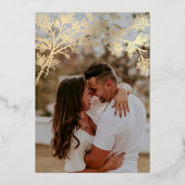 Vergulde koninklijke bruiloft uitnodiging (Achterkant)