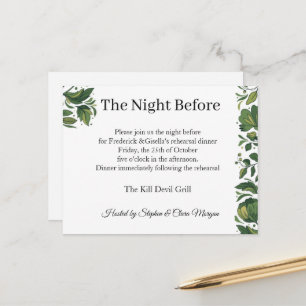 Vergulde Koninklijke Elegantie Oefenavond Diner Ui Briefkaart
