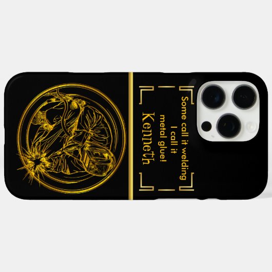 vergulde lasprecisie Case-Mate iPhone case (Achterkant (horizontaal))