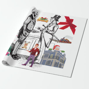 Vergulde Leeftijd Victoriaans Kerst Inpakpapier 🎄