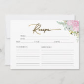 Vergulde Lentebruiloft Receptkaart voor Bruidsfees Kaart (Voorkant)