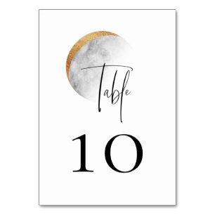 vergulde maan bruiloft kaart