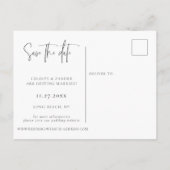 Vergulde Maan Wildflower Bruiloft Save the Date An Aankondigingskaart (Achterkant)