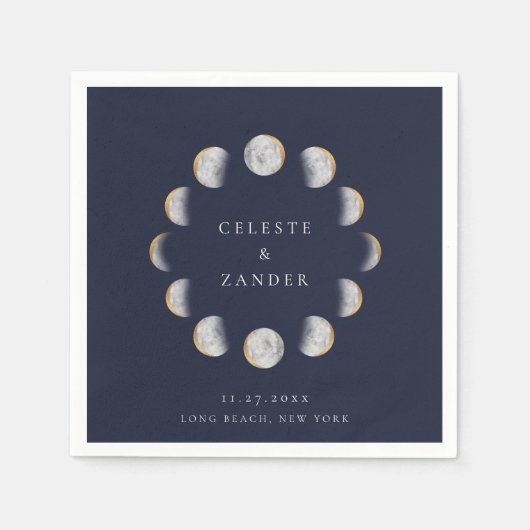 Vergulde maanfasen servet (Voorkant)