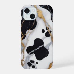 Vergulde Marmeren Koe iPhone 15 Case