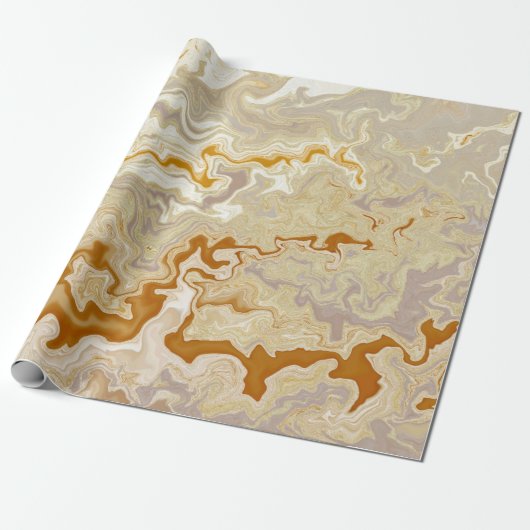 Vergulde Marmerlook Cadeaupapier (Uitgerold)