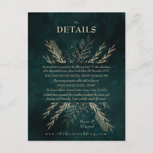 Vergulde Meadow Details behuizing Briefkaart (Voorkant)