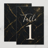 Vergulde Middernacht Marmeren Zwarte & Gouden Trou Kaart (Voorkant / Achterkant)