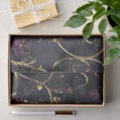 Vergulde Middernacht Orchidee Botanisch Tissuepapier (Geschenk)