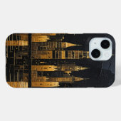 Vergulde Middernacht Skyline Case-Mate iPhone Case (Achterkant (horizontaal))