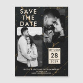 Vergulde Midnight Marble Black & Gold Opslagdatum (Voorkant)