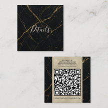 Vergulde Midnight Marble Black & Gold Wedding