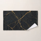 Vergulde Midnight Marble Zwart & Goud Bad Handdoek (Handdoek)