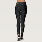 Vergulde Midnight Marble Zwart & Goud Leggings (Achterkant)
