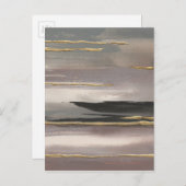 Vergulde Mist II van de Ochtend Gouden Abstracte Briefkaart (Voorkant / Achterkant)