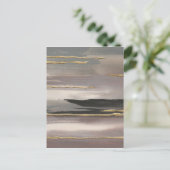 Vergulde Mist II van de Ochtend Gouden Abstracte Briefkaart (Staand voorkant)